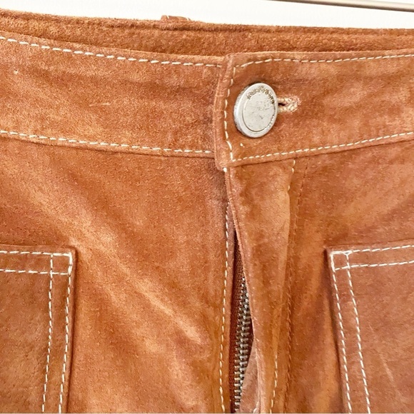 BLANK NYC Brown Suede Patch Pocket Mini Skirt Size 25 - Picture 5 of 10